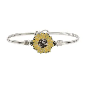 Yellow Sunflower Bangle Bracelet